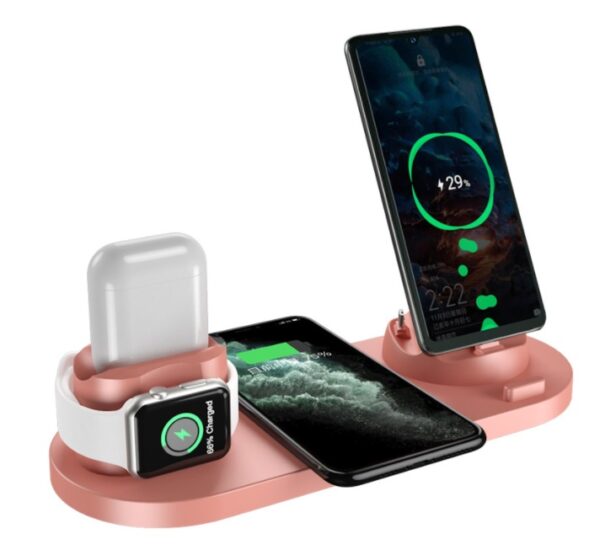 Wireless Charger For IPhone Fast Charger For Phone Fast Charging Pad For Phone Watch 6 In 1 Charging Dock Station - Image 7