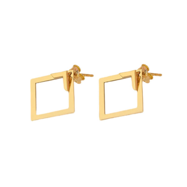 Women's Simple European And American Style Square Geometric Earrings For Women Trendy Simple Metal Ear Jewelry Accessories - Image 5