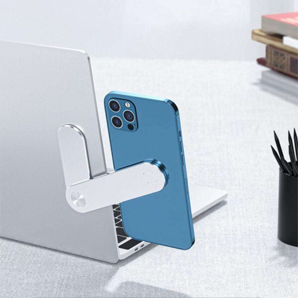 Laptop Phone Holder, Adjustable Laptop Side Mount Clip, Magnetic Laptop Monitor Mount, Computer Laptop Cellphone Stand Foldable Aluminum Expansion Bracket Tablet Clip For Dual Screen - Image 9