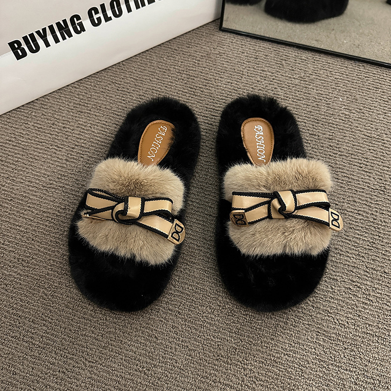 Versatile Furry Cotton Slippers For Womenperfect For Fall And Winter Wear - Image 3