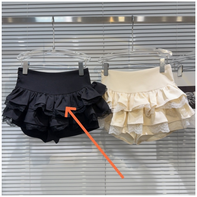 Womens Solid-Color High-Waisted Fluffy A-Line Skirt - Image 2