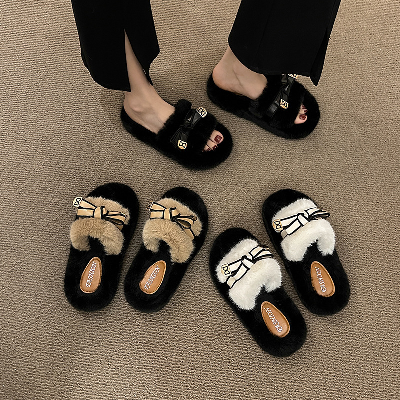 Versatile Furry Cotton Slippers For Womenperfect For Fall And Winter Wear - Image 4